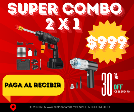 Combo Hidrolavadora + Aspiradora 3 en 1